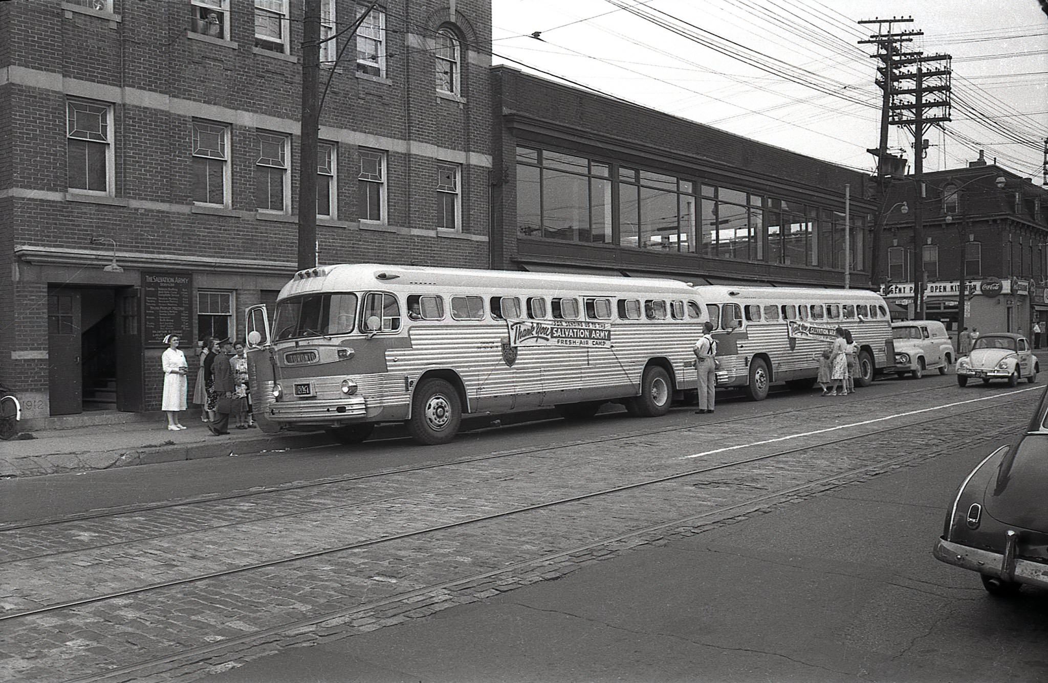 Looking northwest towards Dundas & Parliament, 1960s.