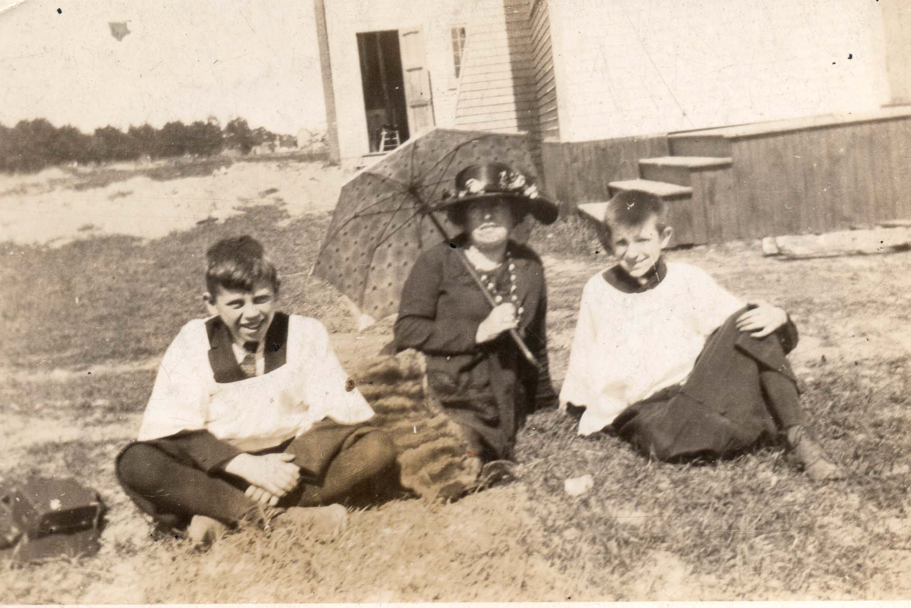 Sunday School at St Brigid`s in Toronto, 1921 - John North and Ernie Catling.