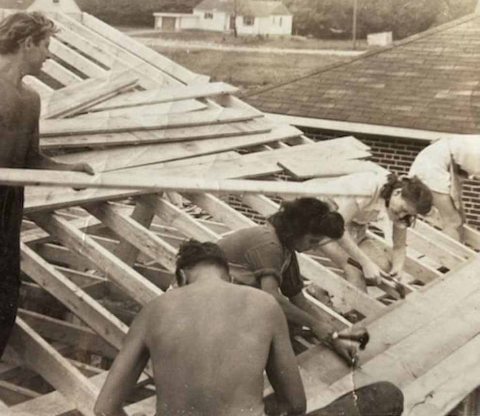 Family building house on Keele Street, 1970s