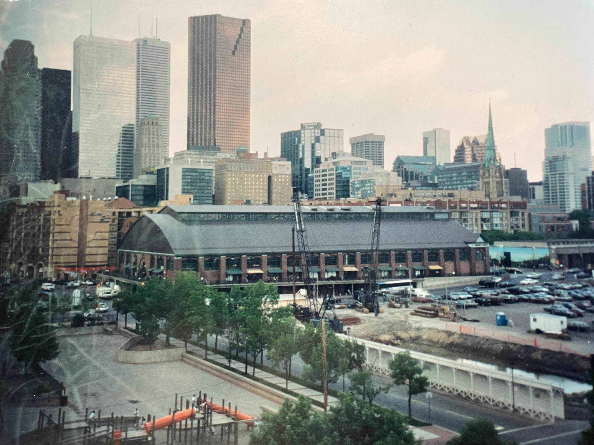 View taken from 133 Wilton Street ( the Woodsworth Housing Co-op ) at Jarvis and the Esplanade, 1993