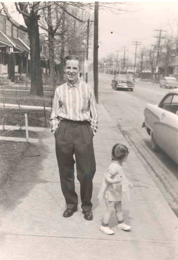 Coxwell Ave. and Danforth Ave - photo taken across from Earl Haig PS - You can see the TTC streetcar barns at the top right of photo, 1960