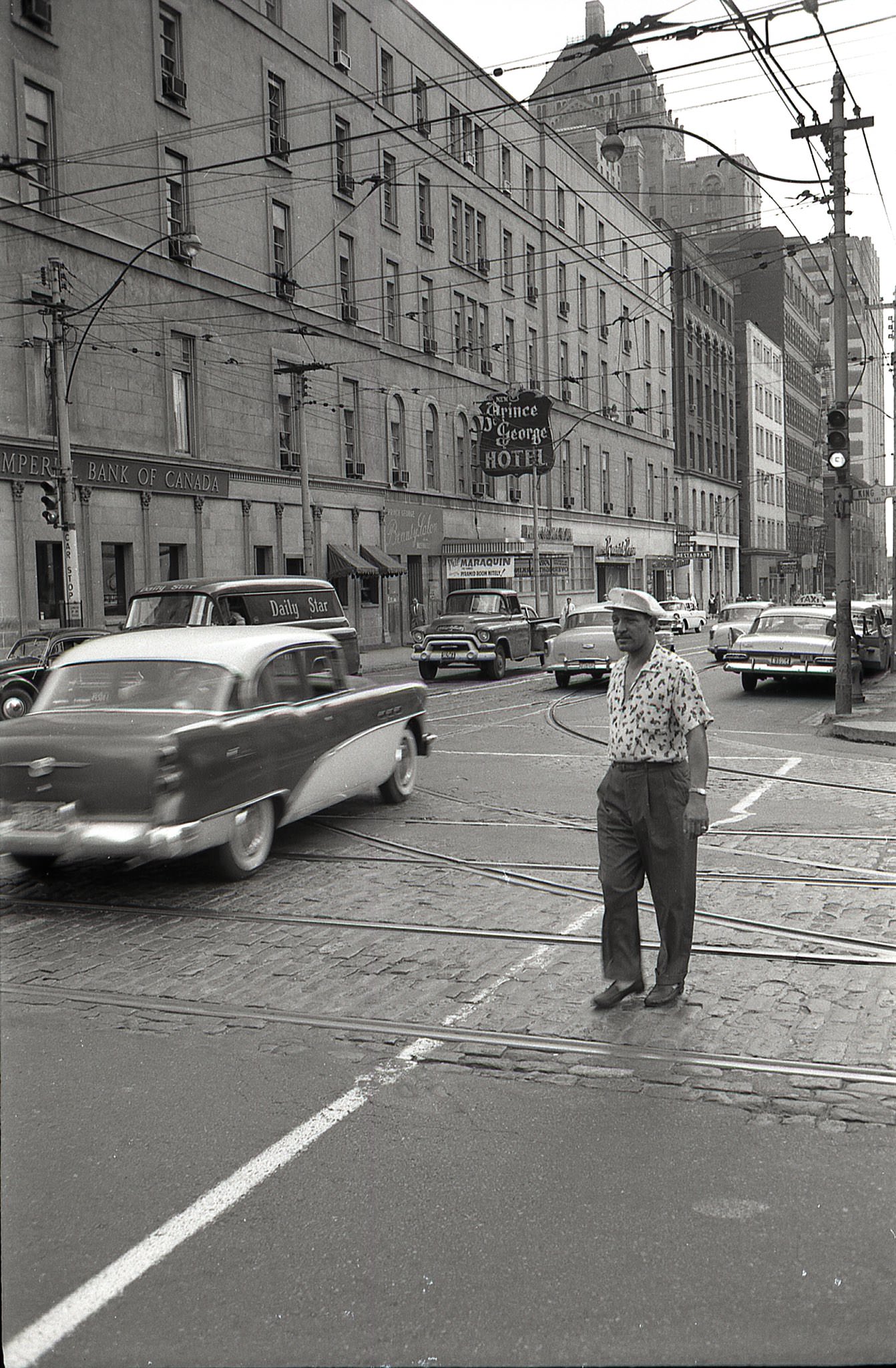 Looking south on York Street, from King. 91 York - New Prince George Hotel, 1961