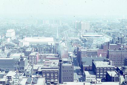 Downtown Toronto facing east along what street, 1966