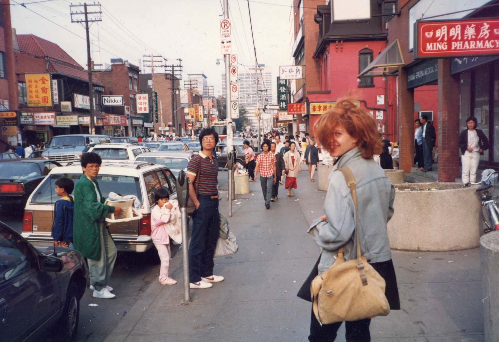 This is Sid on Dundas Street in Chinatown in 1983.