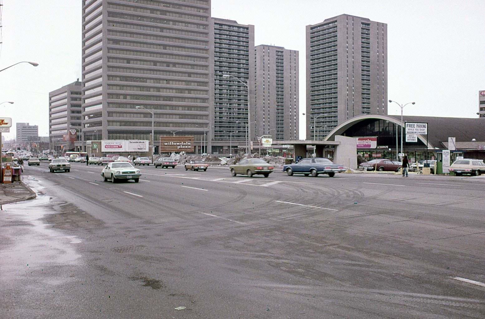 Looking northeast towards Yonge & Sheppard, 1980