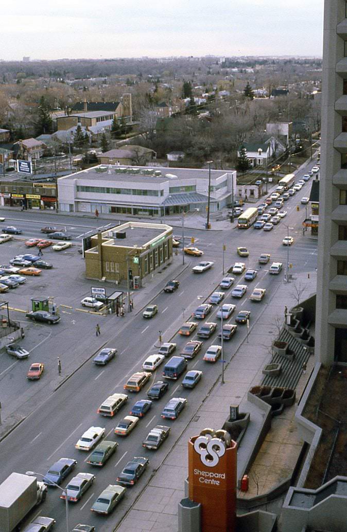 Looking southwest towards Yonge & Sheppard, 1985