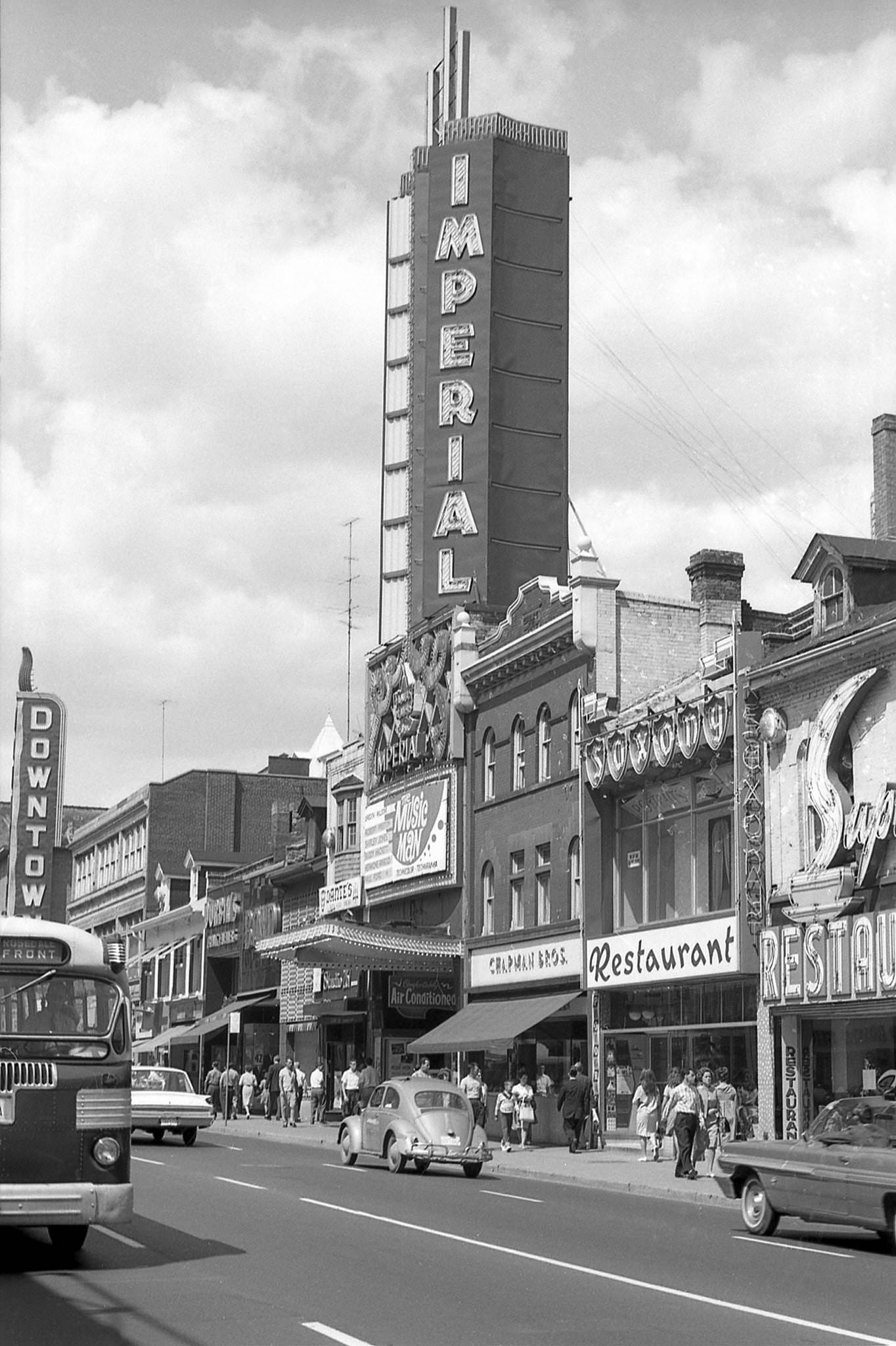 A nice look at the Imperial Theatre on Yonge St., 1962.