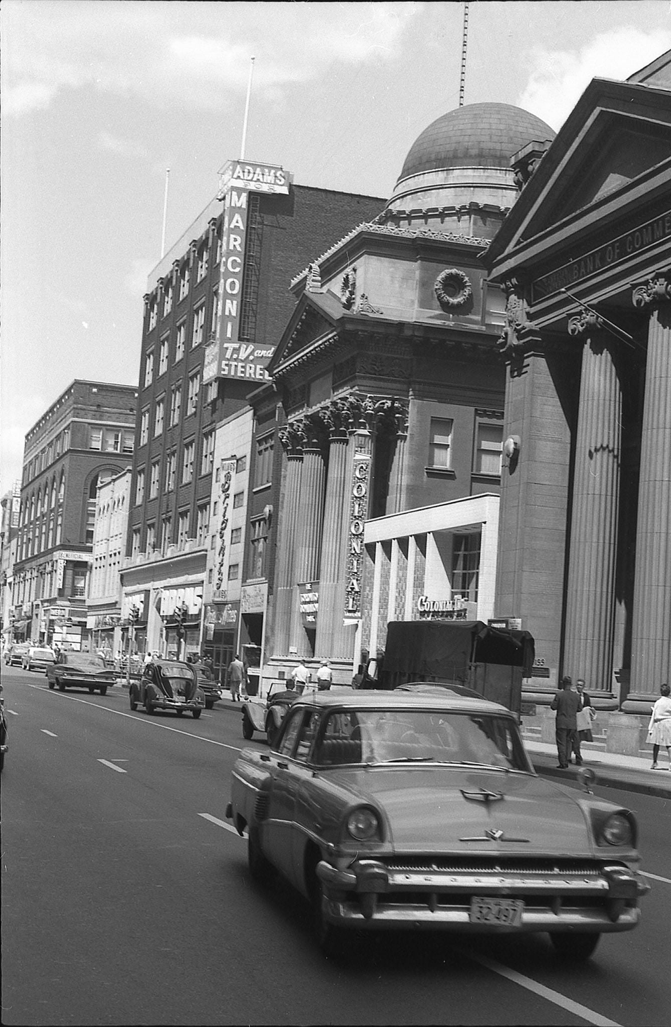 Looking north from 199 Yonge, 1962.