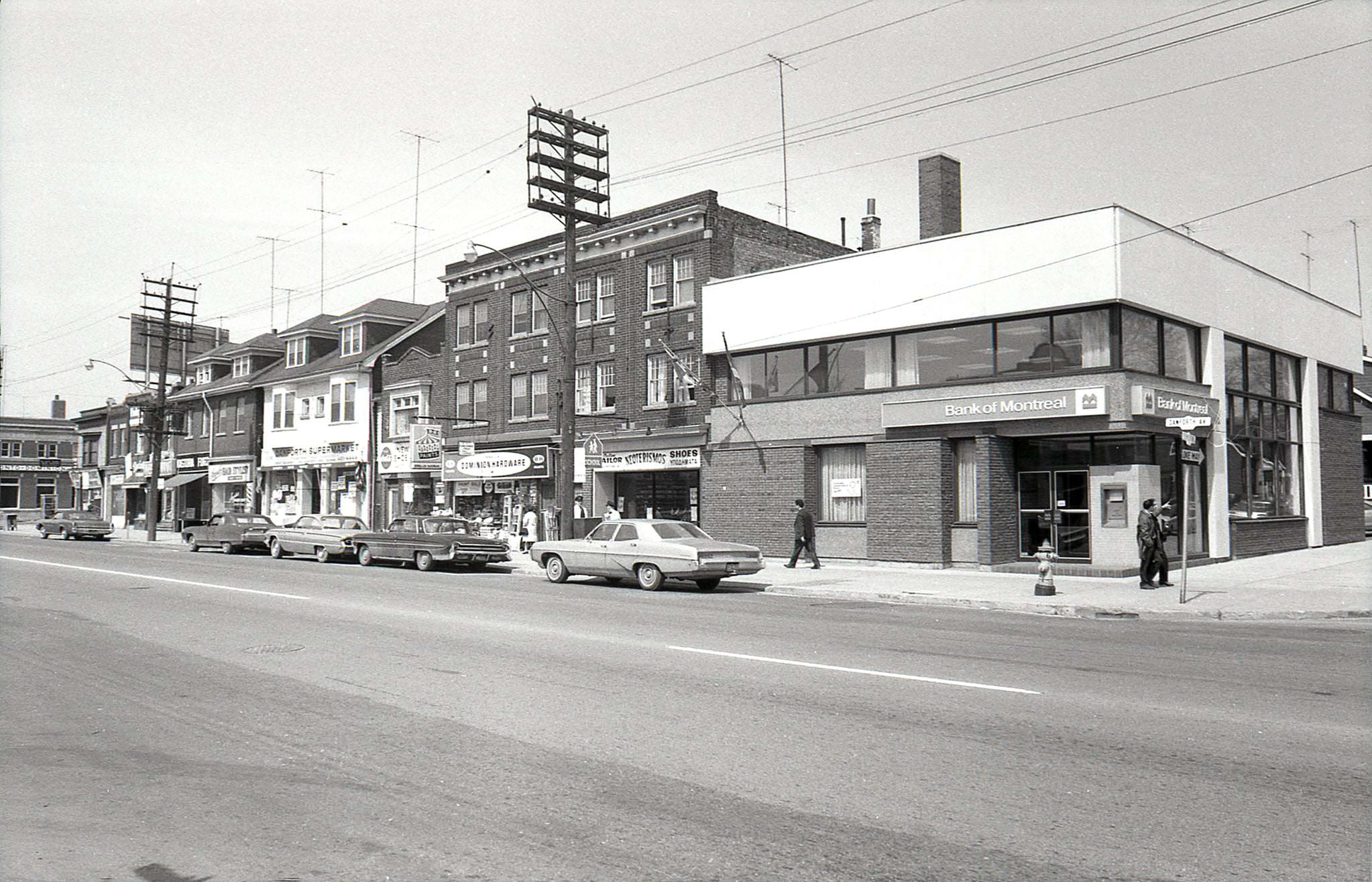 Northwest corner of Danforth and Ferrier Ave., April 1969.