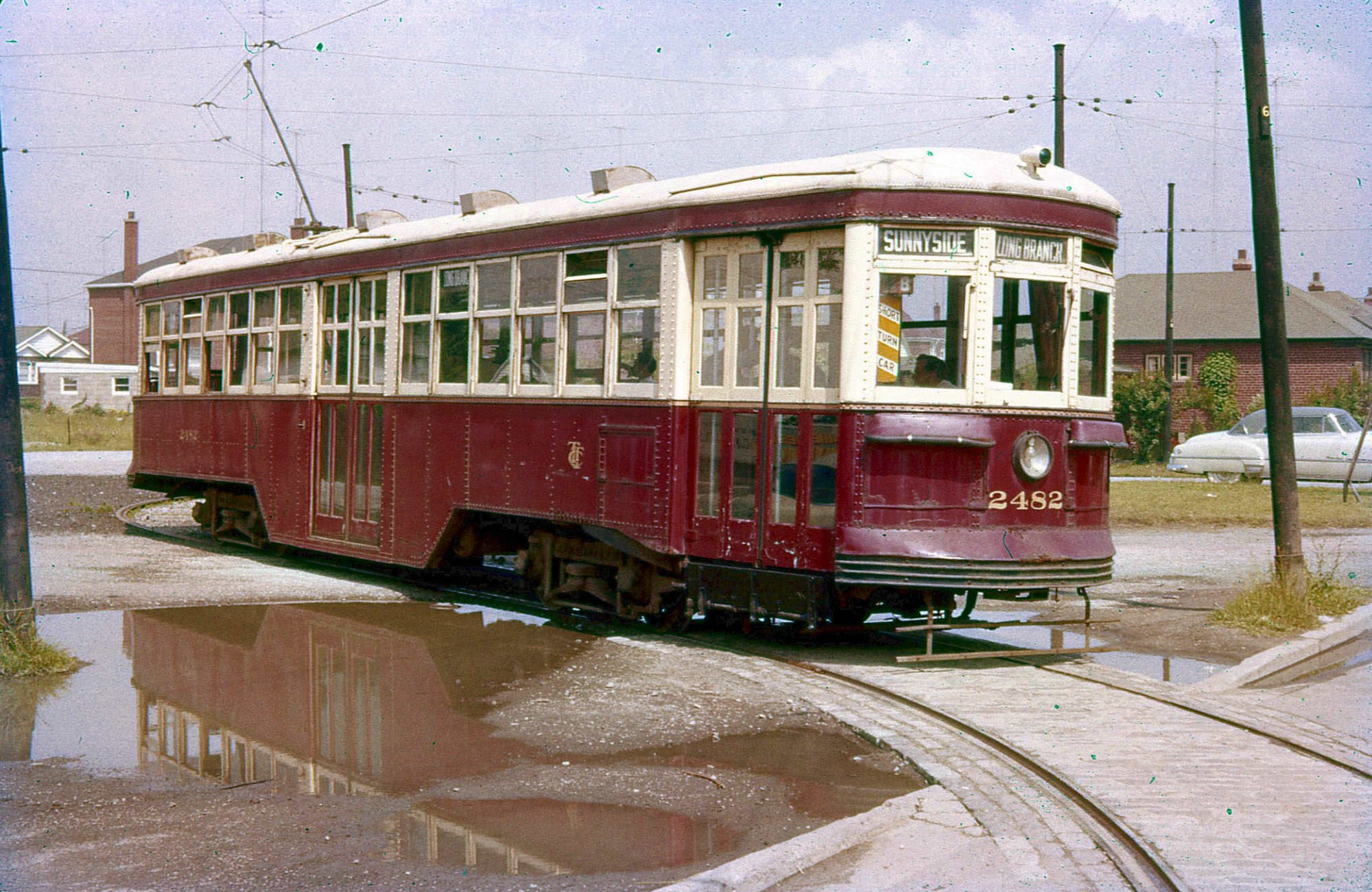 TTC Streetcar 2482 at Kipling Loop - 12th of June 1955