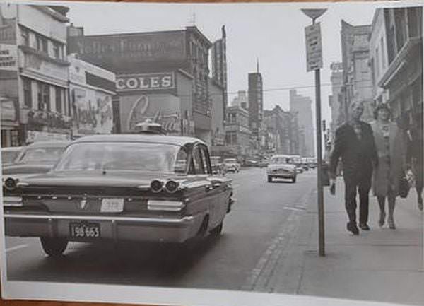 Yonge looking south towards Dundas, early 1960s