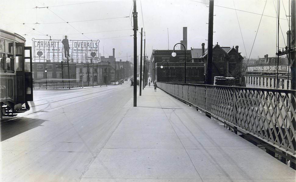 Queen Street East looking west towards River Street, 1920s