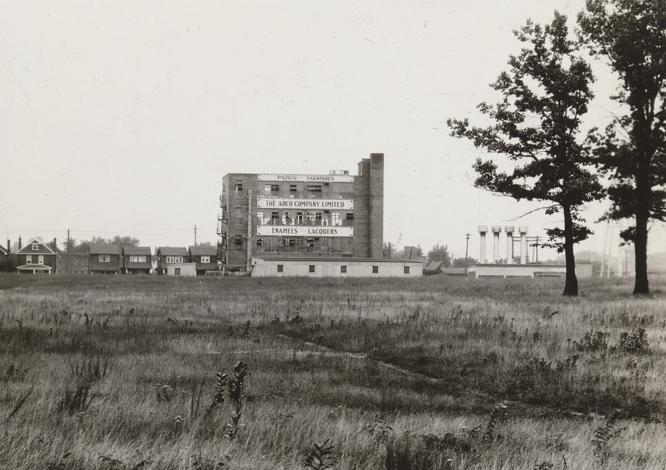 Eastern end of Clouston Avene at the train tracks, 1929