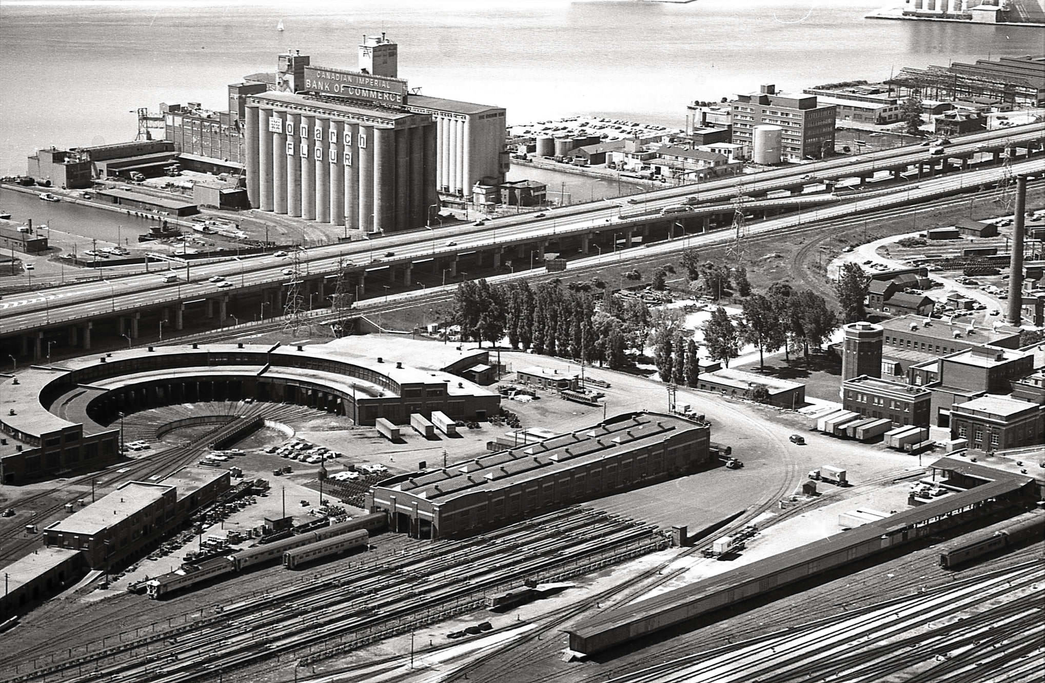 One for the railfans. John Street Roundhouse, late 1960s