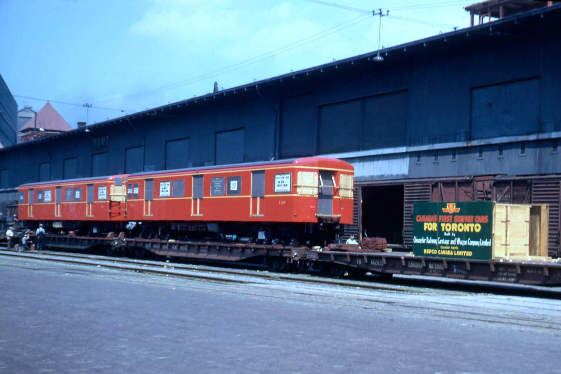 Toronto subway cars in Montreal 1953.