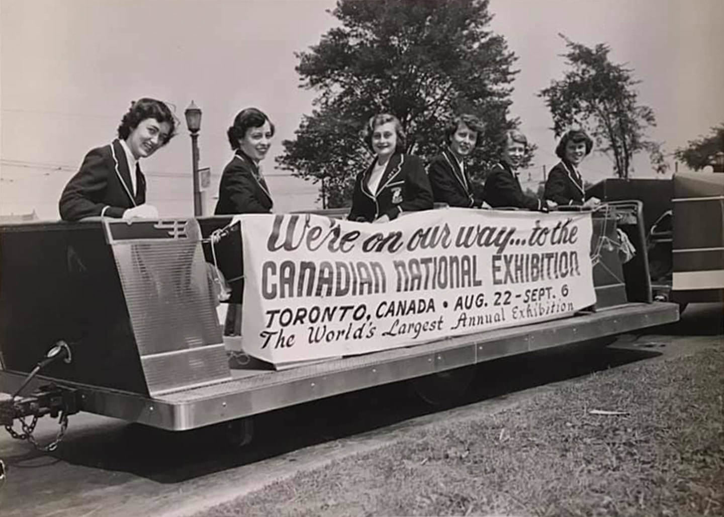 Eaton's representative, early 1950s, during a parade downtown.