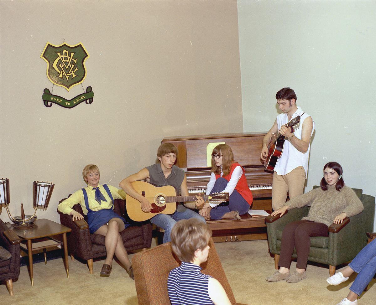 Music class, Vermilion Agricultural and Vocational College, Vermilion, Alberta