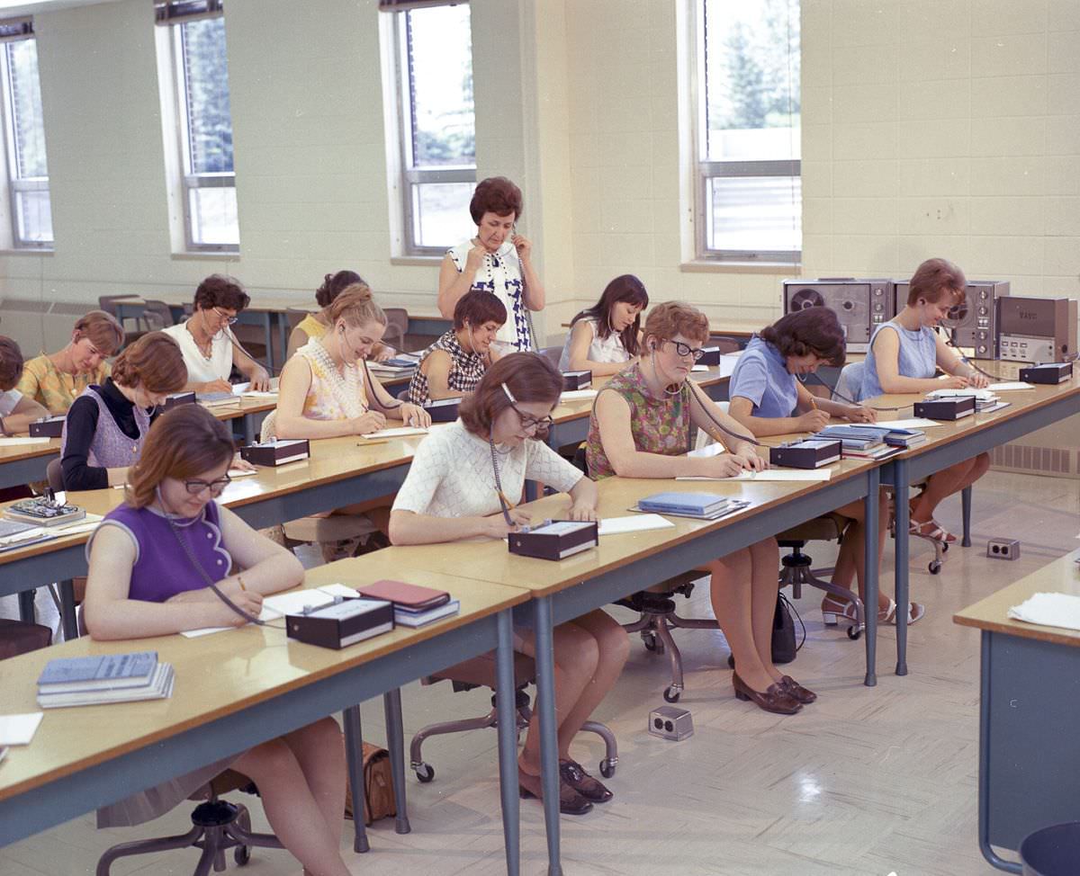 Secretarial training, Vermilion Agricultural and Vocational College, Vermilion, Alberta.