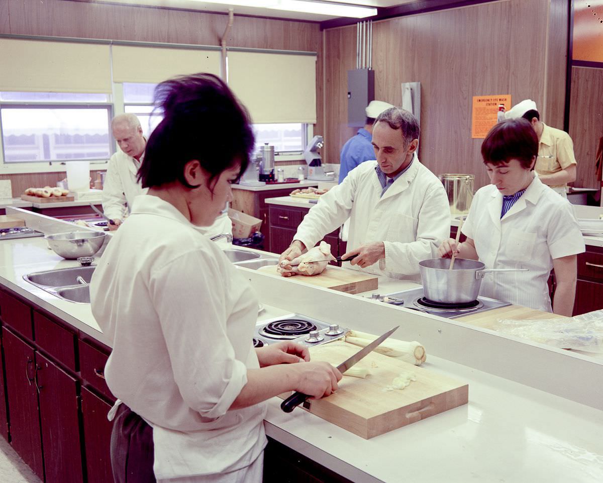 Cooking class, Fort McMurray Vocational School, Fort McMurray, Alberta.