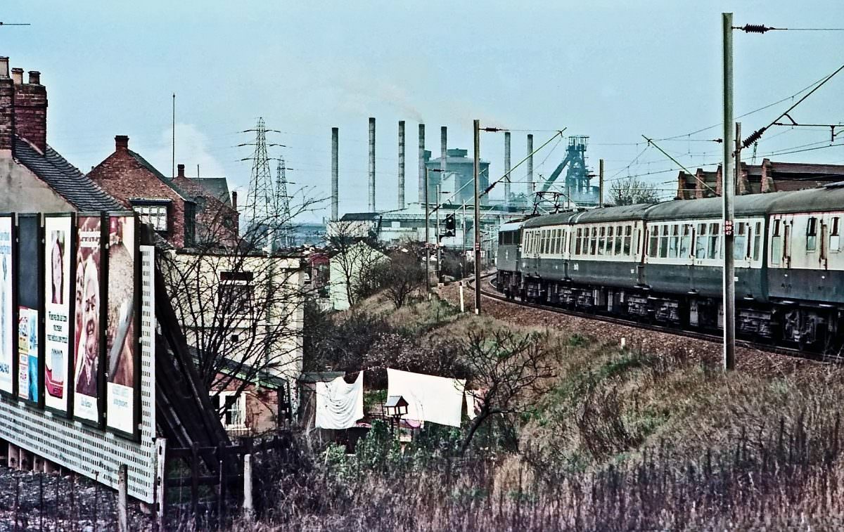 Coseley Deepfields and Bilston Steelworks, April 1975