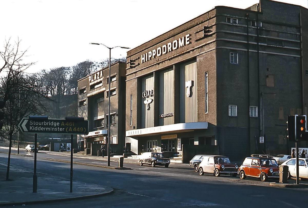 Plaza Cinema and Hippodrome, Dudley, March 1978