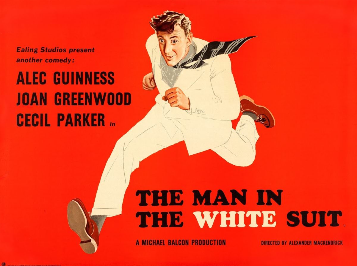 The Man in the White Suit was directed in 1951 by Alexander Mackendrick and starred Alec Guinness.