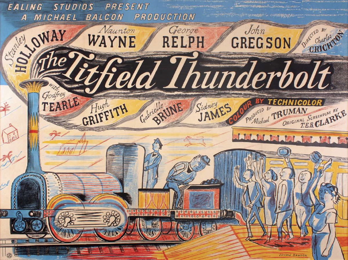 The Titfield Thunderbolt was directed by Charles Crichton in 1953 and starred Stanley Holloway, Naunton Wayne, George Relph and John Gregson.