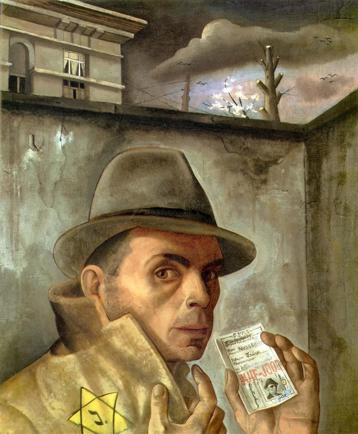 Self-Portrait with Jewish Identity Card, 1943.