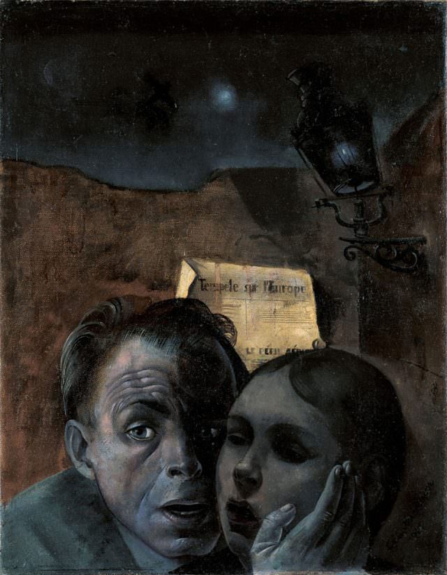 The artist and his niece, Angst, 1941