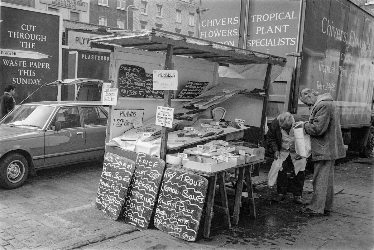 Fish Stall, Goodge Place, 1987