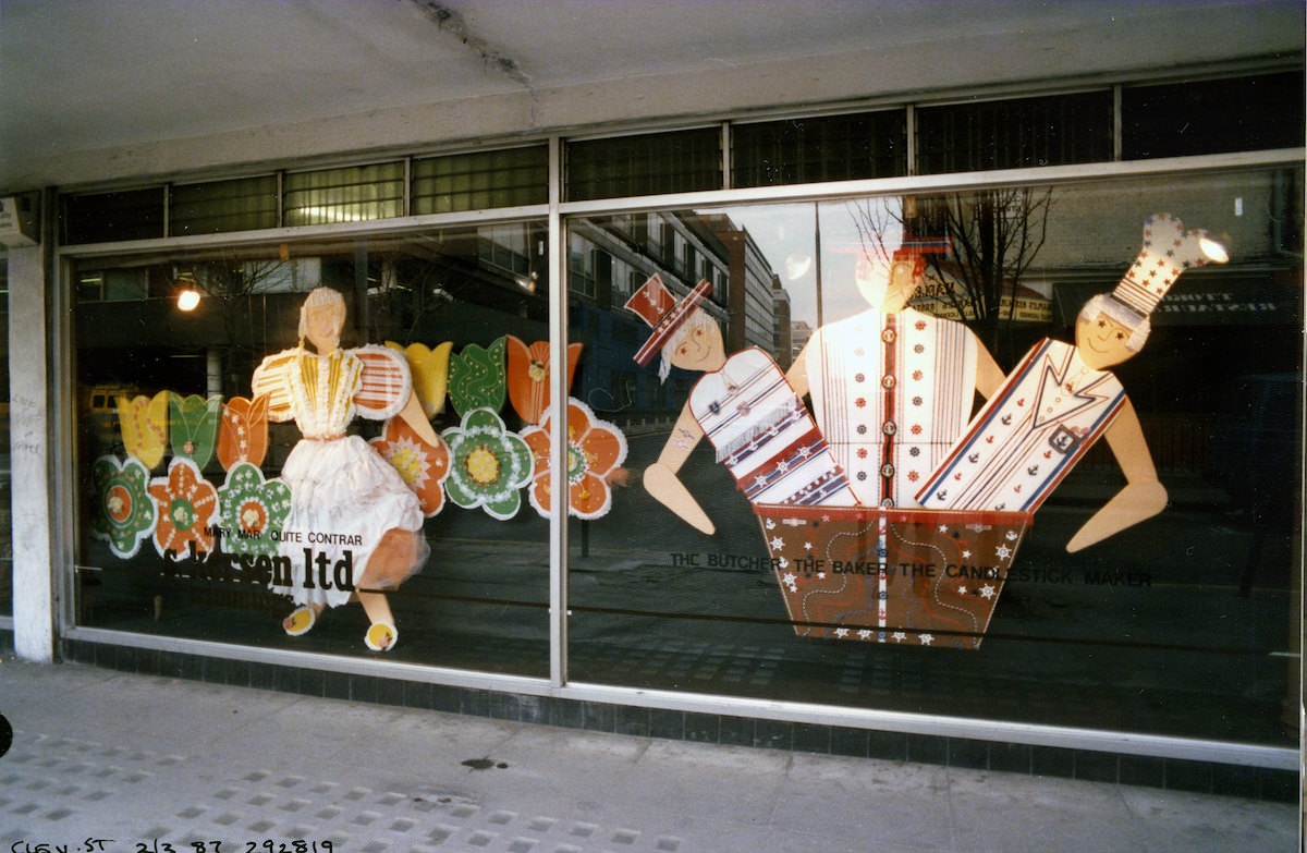 Cleveland St, Fitzrovia, Westminster, Camden, 1987