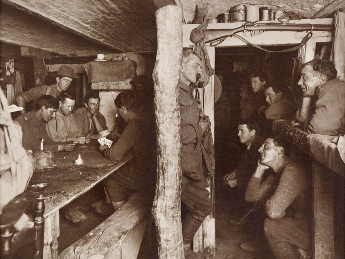 A refuge in the cellars of Ypres