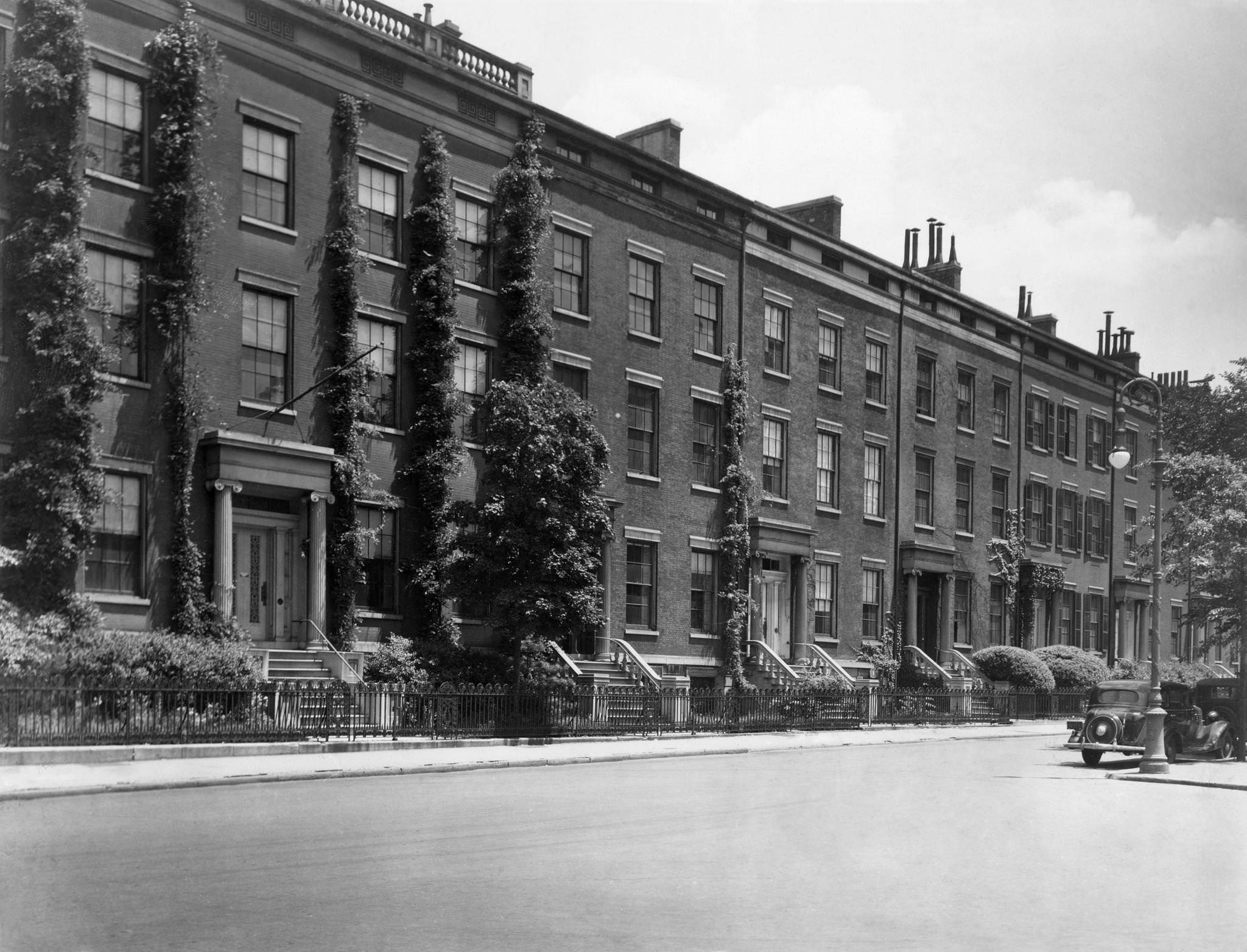 Brownstones Along Washington Square