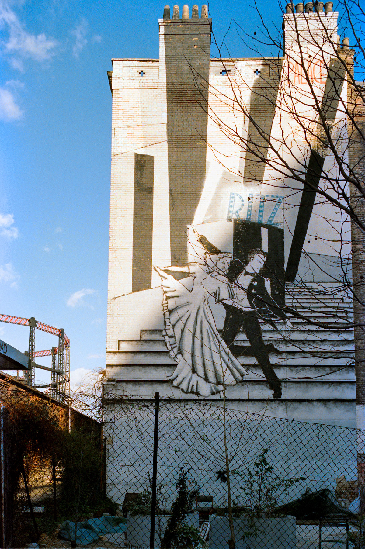 Dancers, Mural, Stanley Buildings, Pancras Rd, Kings Cross, Camden, 1990