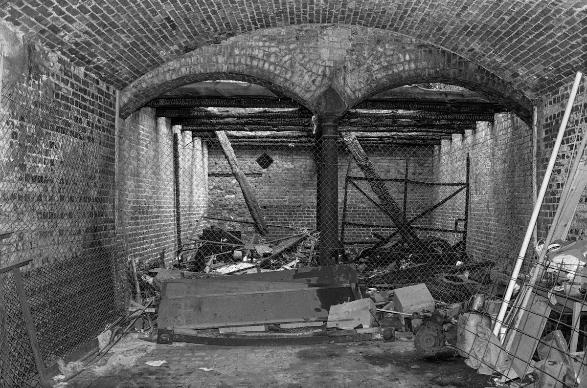 Under the 1864 Viaduct, Kings X Goods Yard, King’s Cross, Camden, 1989