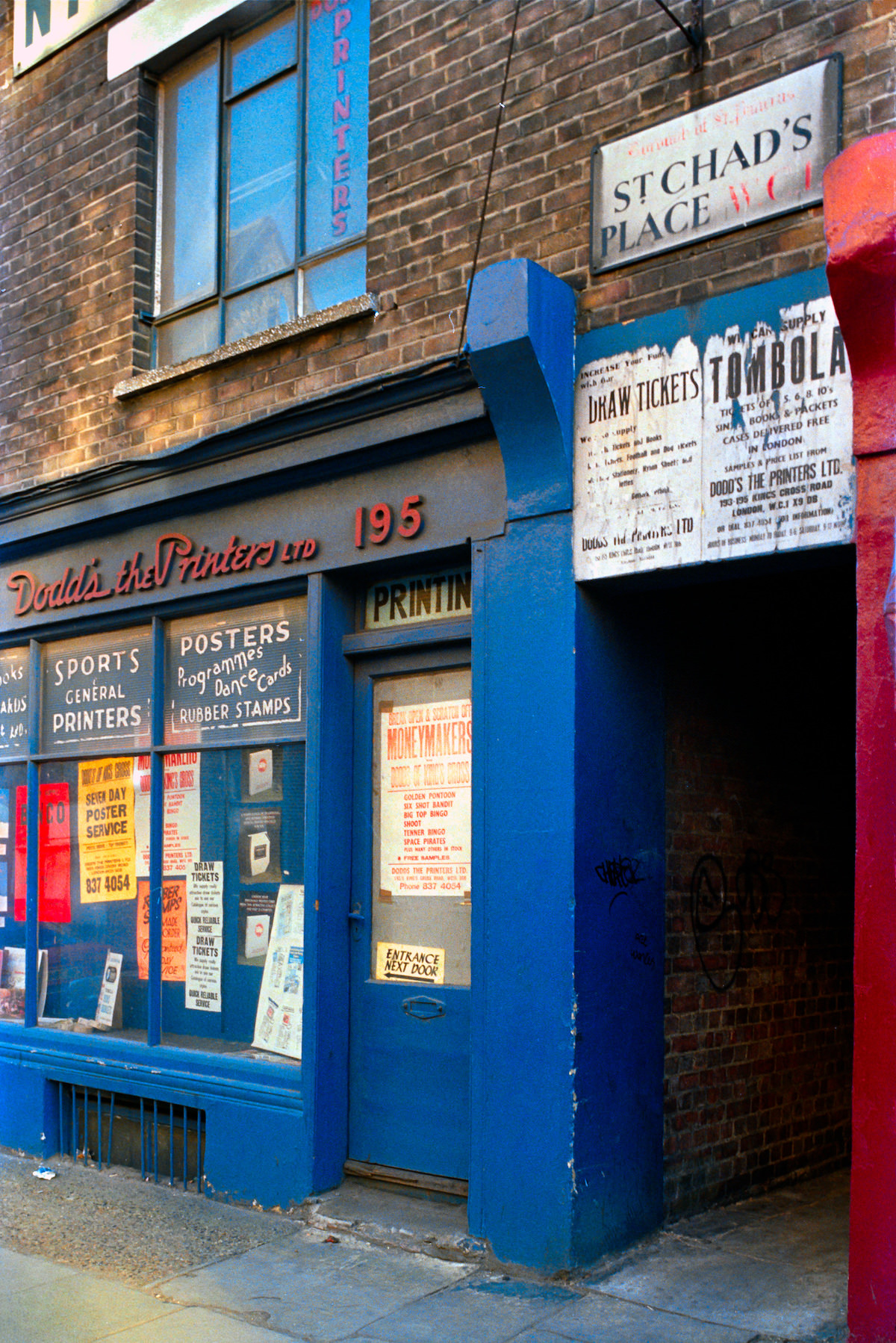 St Chad’s Place, Kings Cross Rd, Kings Cross, Camden, 1990