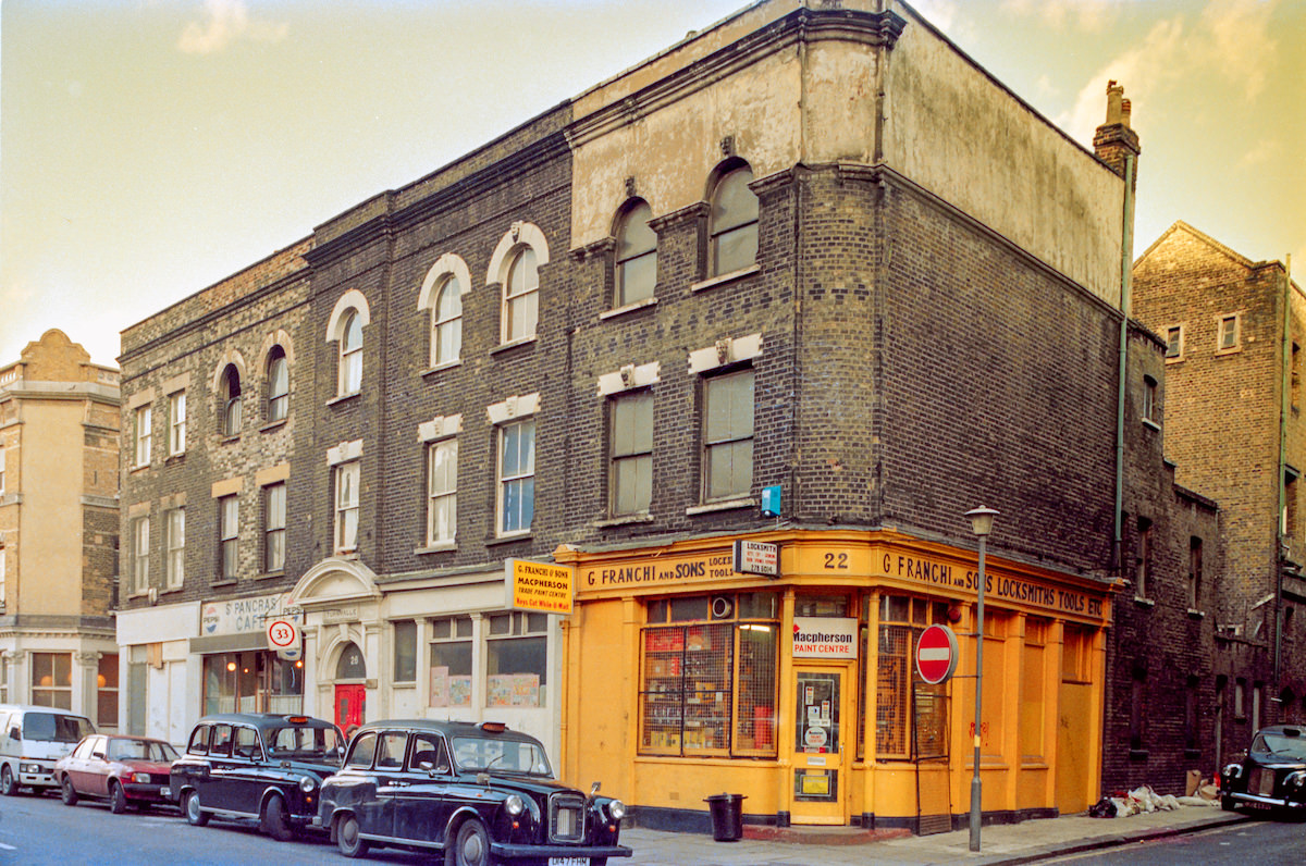 G Franchi & Sons, Locksmiths, Pancras Rd, Kings Cross, Camden, 1990