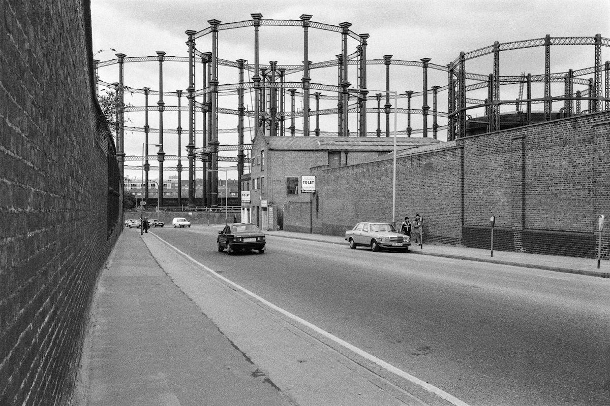 Gasholders, Goods Way, Kings Cross, Camden, 1989