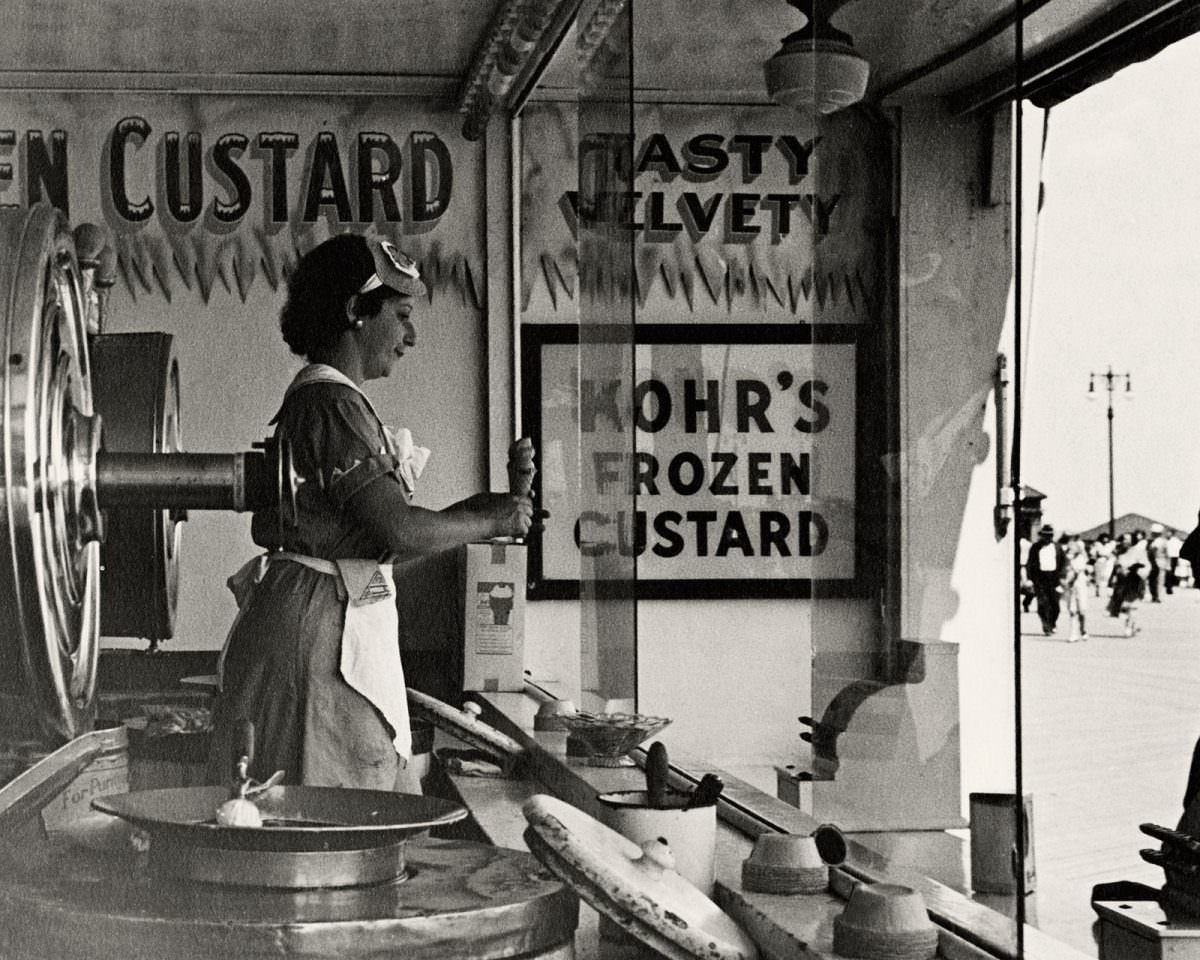 Coney Island Waitress at Custard Stand