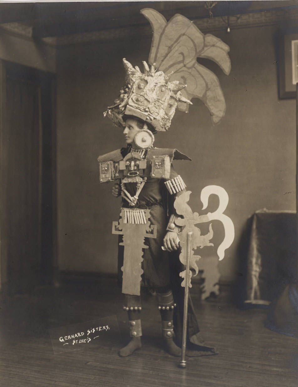 Actor portraying Maya chief in the Masque of St. Louis, 1914