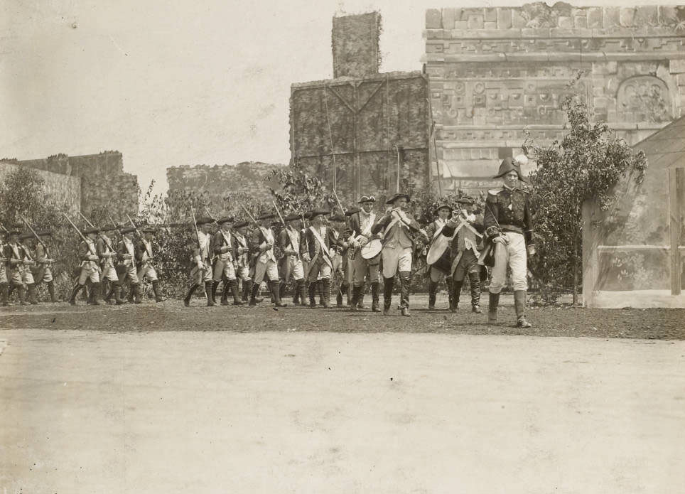 Arrival of Captain Stoddard and his troops, Pageant, 1914