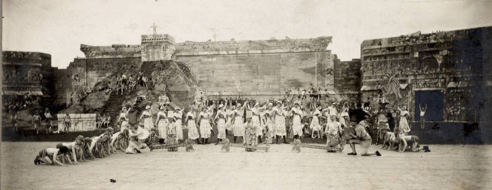 Volunteer dancers performed as Mayas in the Masque of the Pageant and Masque of St. Louis, 1914
