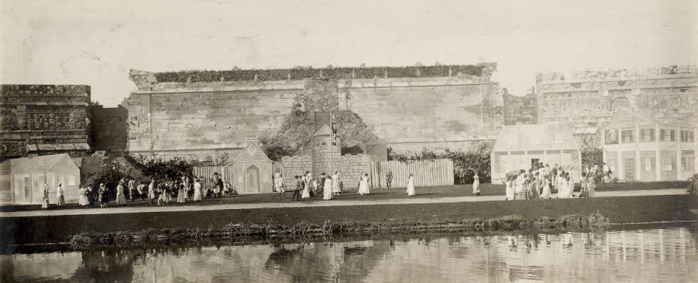 Quenelle, fisherman, bringing warning of the coming of the English and Indians, Pageant, 1914