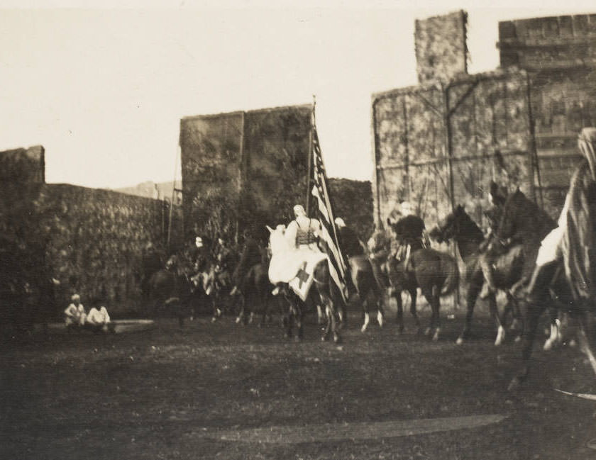 Rehearsal with horses, 1914