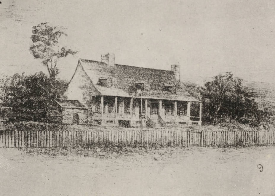 Sketch of a French colonial style house, 1914