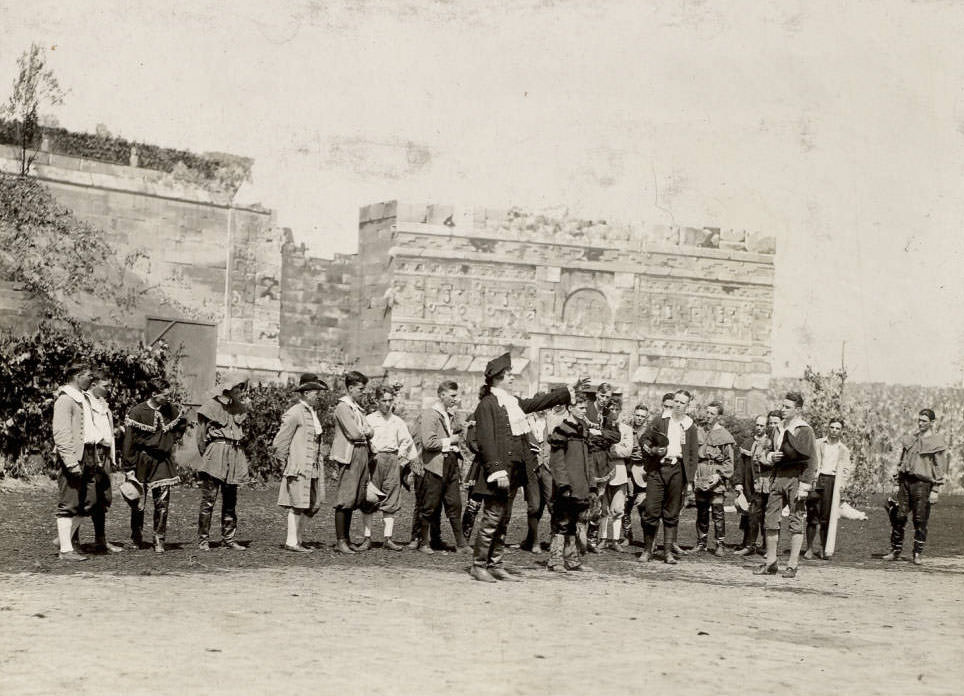 Taillon and others. Laclede: 'Well done, Taillon.' Pageant, 1914