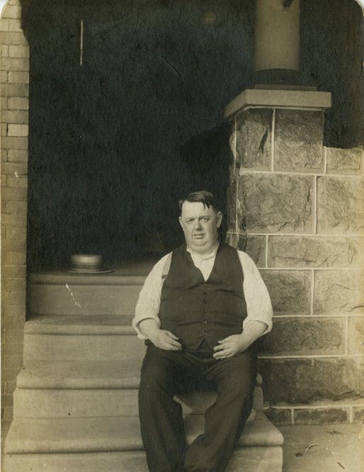 John Frank Keith on the stoop, 1940