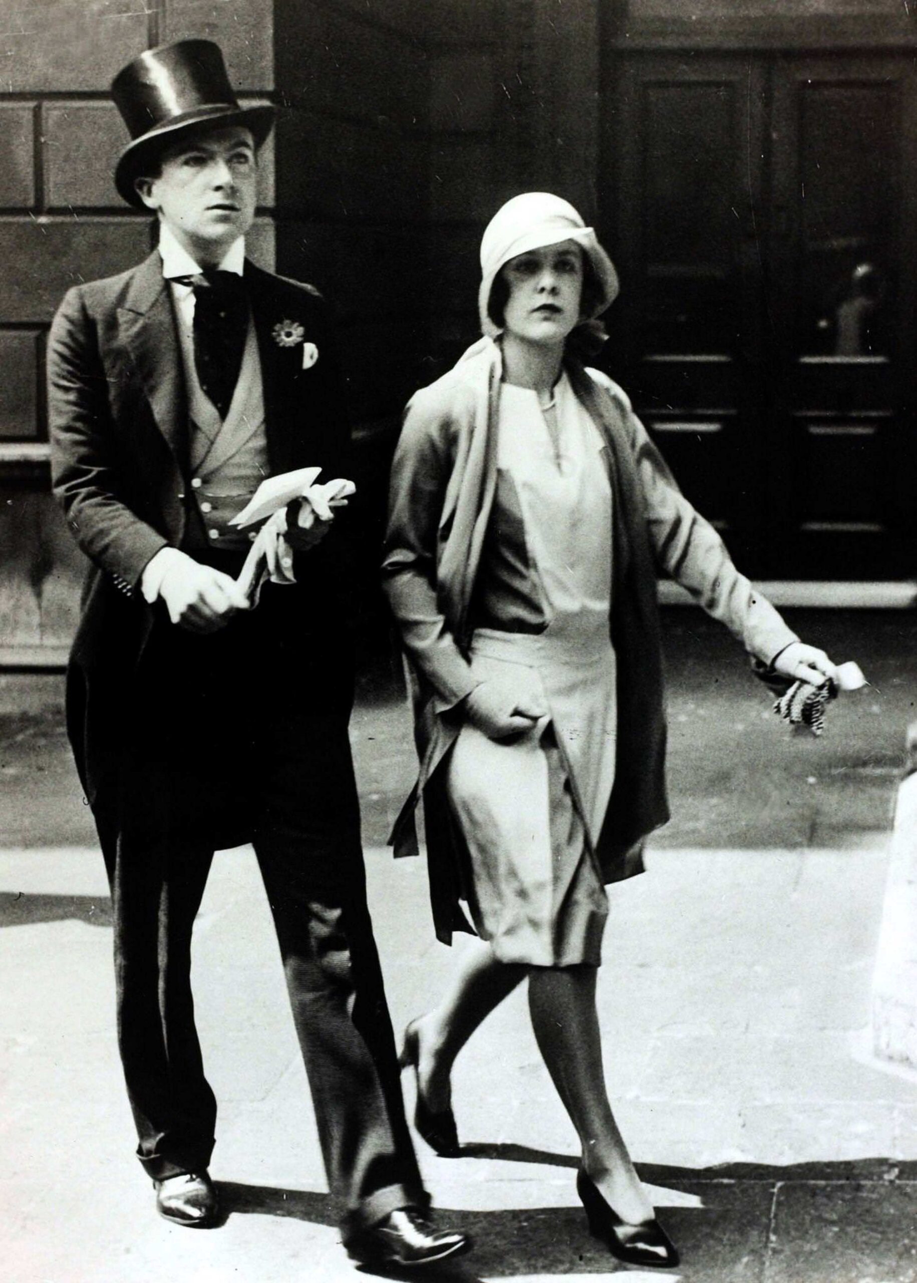 Cecil Beaton attending the Royal Academy with his sister Nancy. Englishman Sir Cecil Beaton