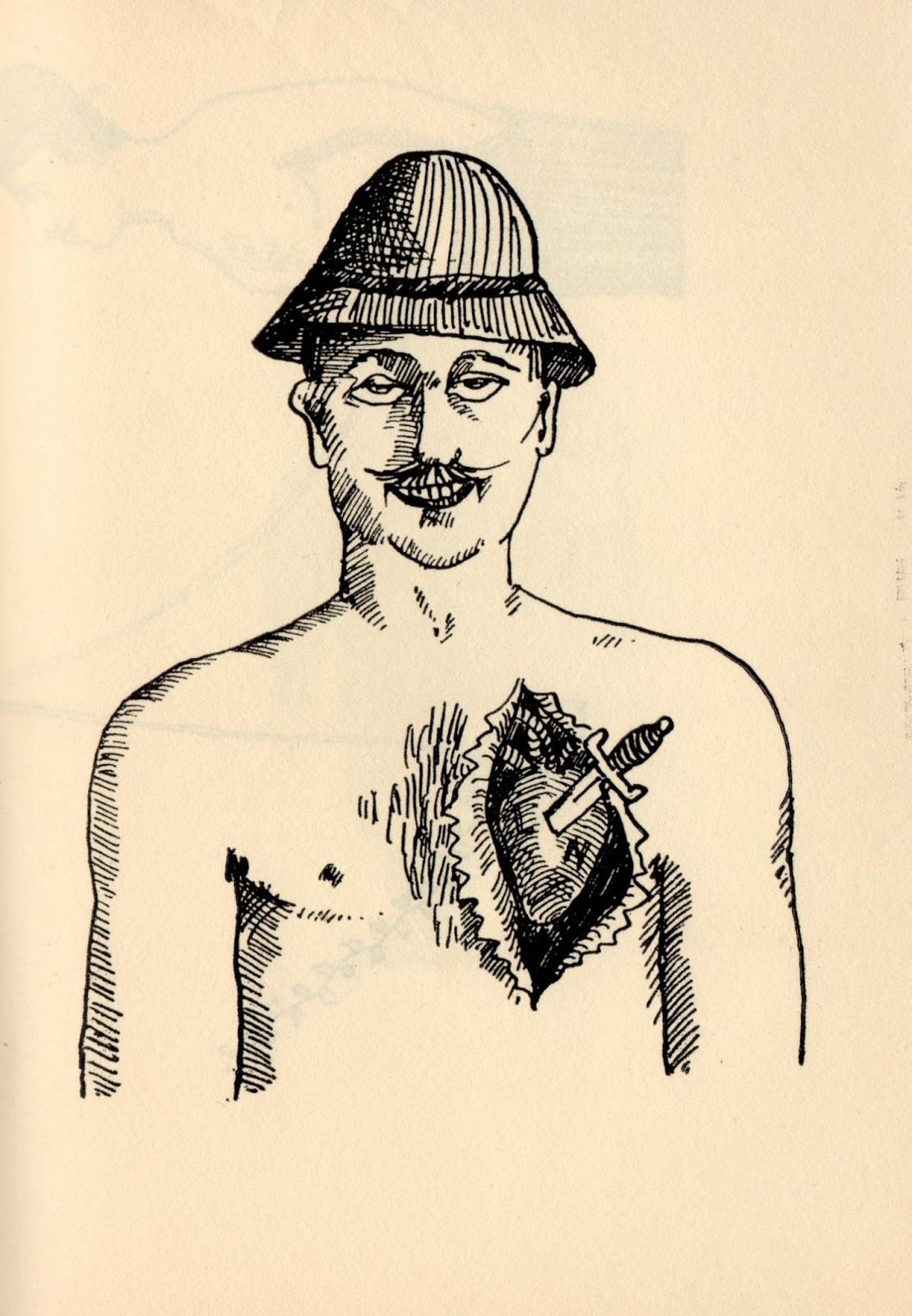 Exploring the Depths of Pain: Roland Topor's 1960 Illustration of Masochism