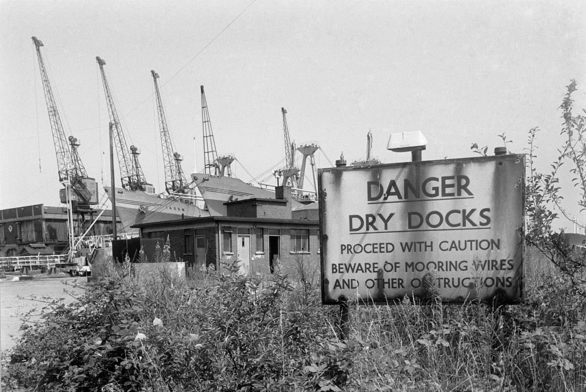 Danger Dry Docks, King George V Dock, Newham, 1984